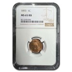 1893 Indian Head Cent MS-65 NGC (Red/Brown)