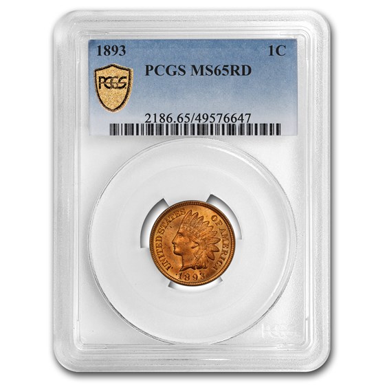 1893 Indian Head Cent MS-65 PCGS (Red) 1893 Indian Head Cent MS-65 PCGS (Red)