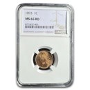 1893 Indian Head Cent MS-66 NGC (Red)