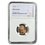 1893 Indian Head Cent MS-66 NGC (Red)