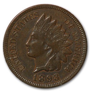 1893 Indian Head Cent XF