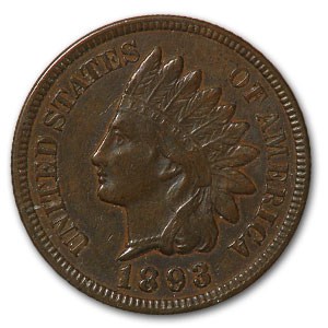 1893 Indian Head Cent XF 1893 Indian Head Cent XF