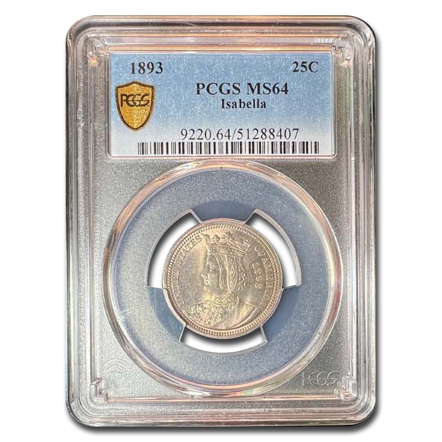 1893 Isabella Commemorative Quarter MS-64 PCGS