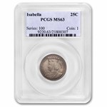 1893 Isabella Quarter MS-63 PCGS
