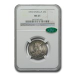 1893 Isabella Quarter MS-65 NGC CAC