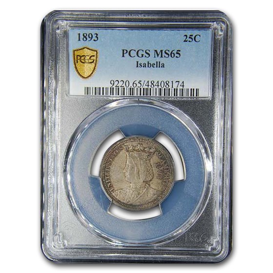 1893 Isabella Quarter MS-65 PCGS 1893 Isabella Quarter MS-65 PCGS