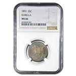 1893 Isabella Quarter MS-66 NGC