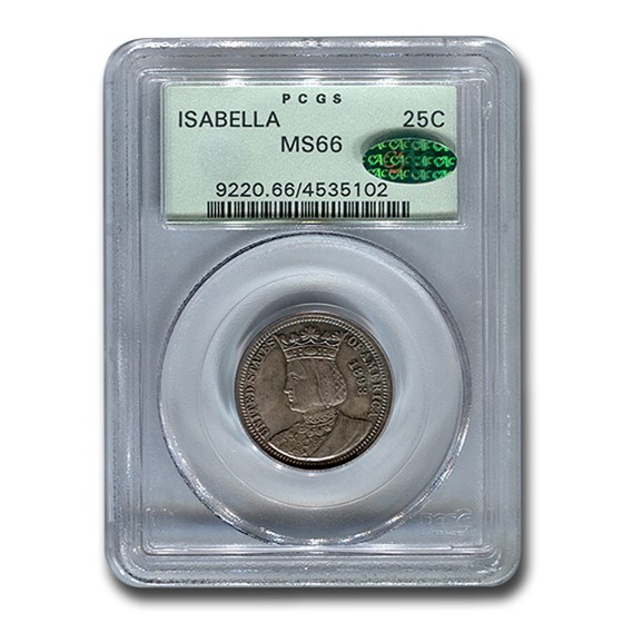 1893 Isabella Quarter MS-66 PCGS CAC 1893 Isabella Quarter MS-66 PCGS CAC