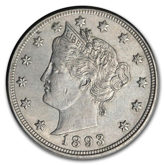 1893 Liberty Head V Nickel AU 1893 Liberty Head V Nickel AU