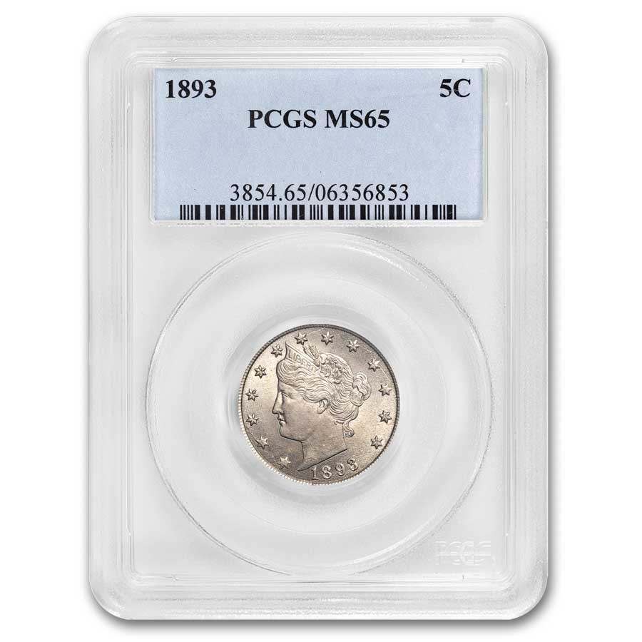 1893 Liberty Head V Nickel MS-65 PCGS