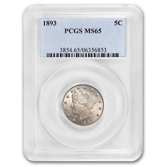 1893 Liberty Head V Nickel MS-65 PCGS 1893 Liberty Head V Nickel MS-65 PCGS
