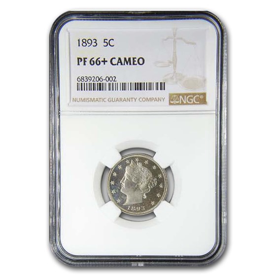 1893 Liberty Head V Nickel PF-66 Cameo+ NGC 1893 Liberty Head V Nickel PF-66 Cameo+ NGC