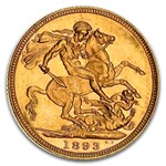 1893-M Australia Gold Sovereign Victoria MS-63 NGC