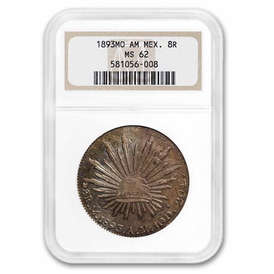 1893-Mo AM Mexico Silver 8 Reales MS-62 NGC 1893-Mo AM Mexico Silver 8 Reales MS-62 NGC