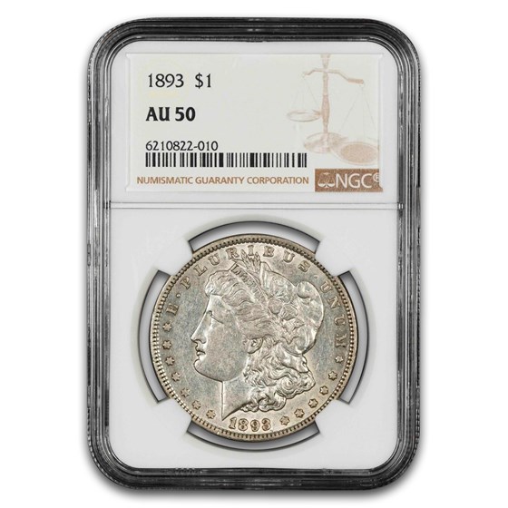 1893 Morgan Dollar AU-50 NGC