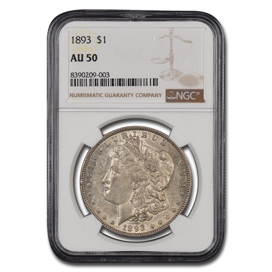 1893 Morgan Dollar AU-50 NGC 1893 Morgan Dollar AU-50 NGC