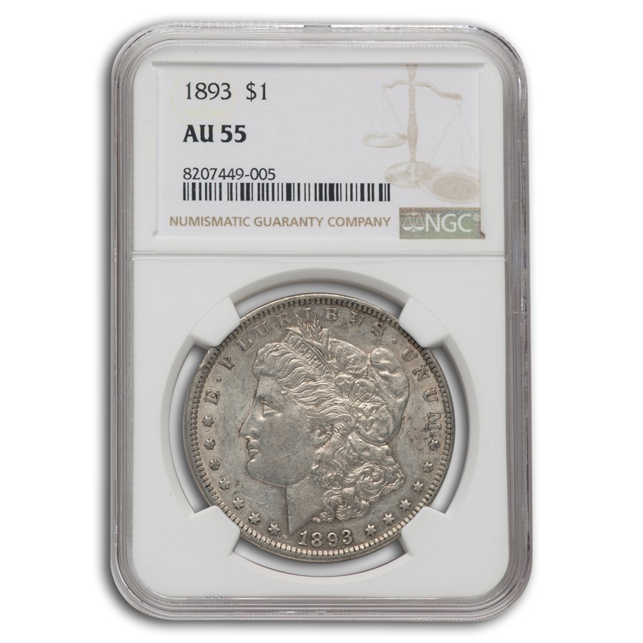 1893 Morgan Dollar AU-55 NGC