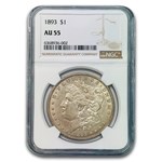 1893 Morgan Dollar AU-55 NGC