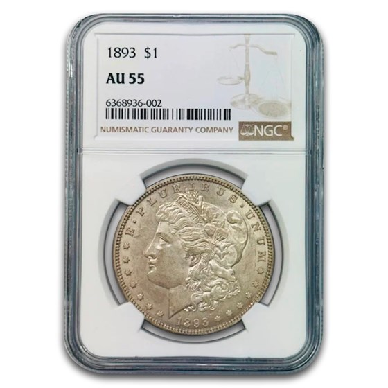 1893 Morgan Dollar AU-55 NGC