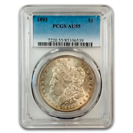 1893 Morgan Dollar AU-55 PCGS