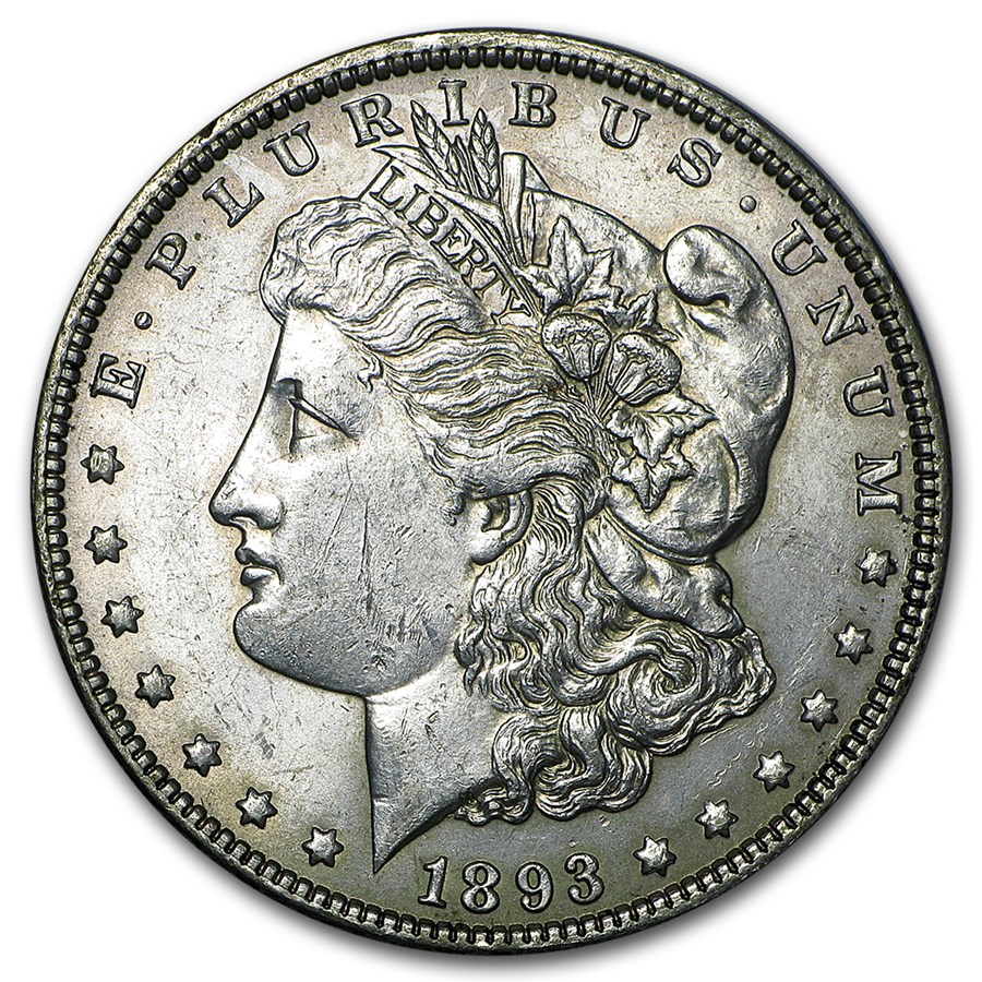 1893 Morgan Dollar AU-58