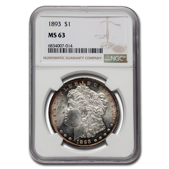1893 Morgan Dollar MS-63 NGC
