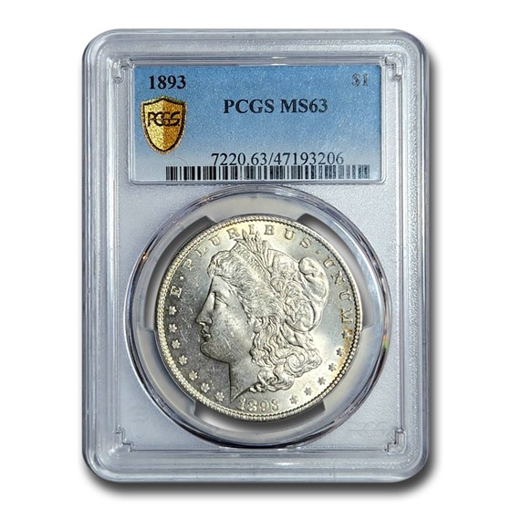 1893 Morgan Dollar MS-63 PCGS 1893 Morgan Dollar MS-63 PCGS