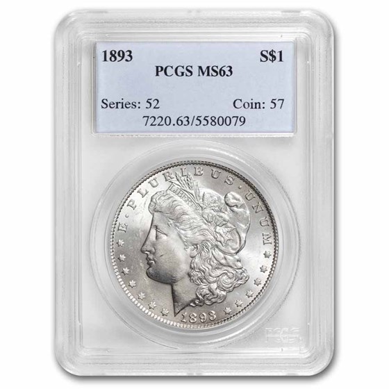 1893 Morgan Dollar MS-63 PCGS 1893 Morgan Dollar MS-63 PCGS