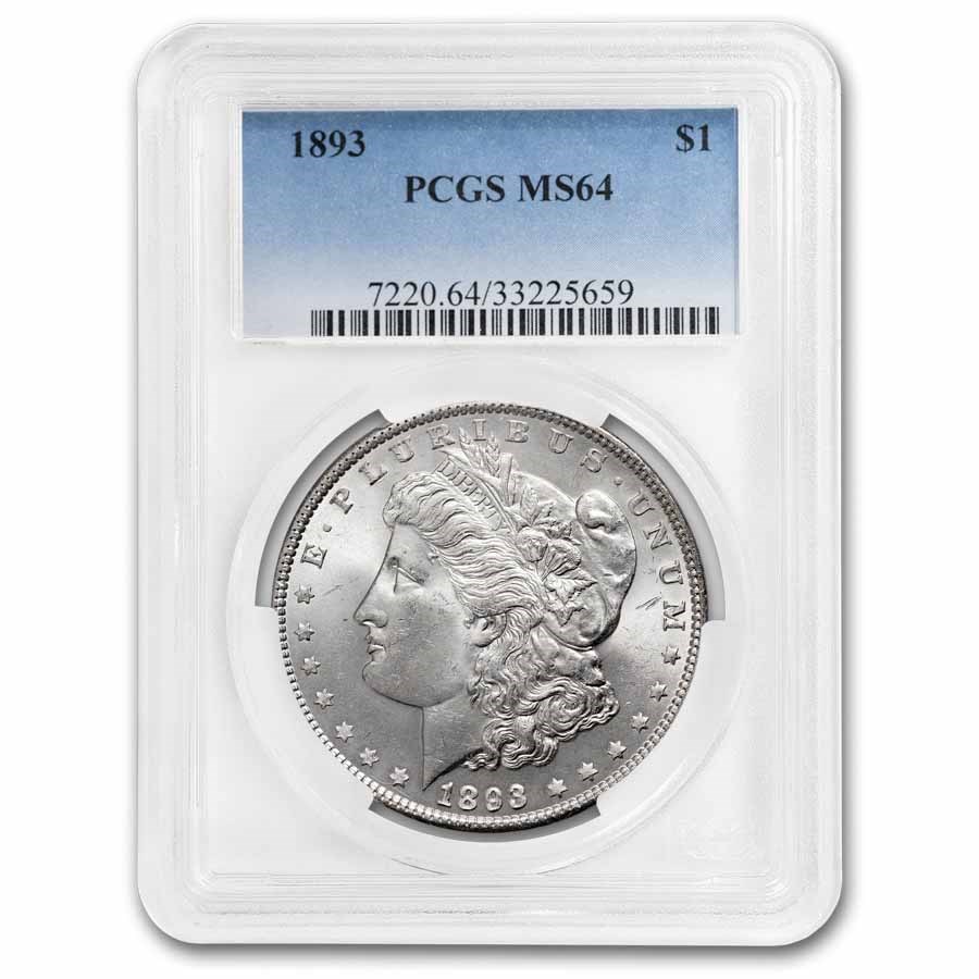 1893 Morgan Dollar MS-64 PCGS
