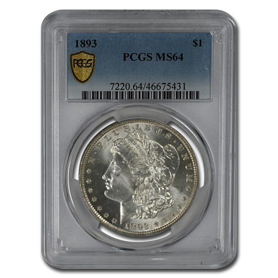 1893 Morgan Dollar MS-64 PCGS 1893 Morgan Dollar MS-64 PCGS