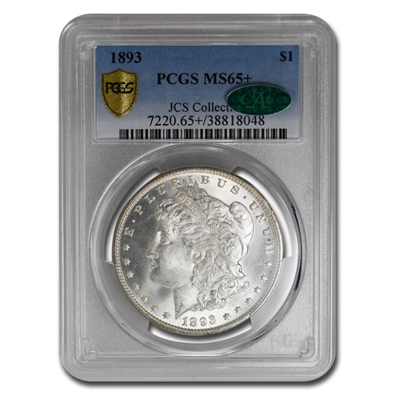 1893 Morgan Dollar MS-65+ PCGS CAC 1893 Morgan Dollar MS-65+ PCGS CAC