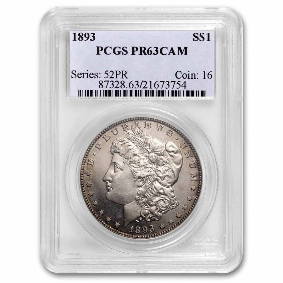 1893 Morgan Dollar PR-63 Cameo PCGS