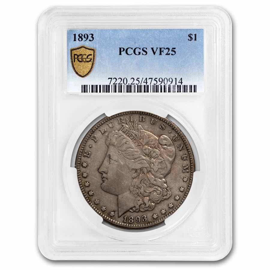 1893 Morgan Dollar VF-25 PCGS