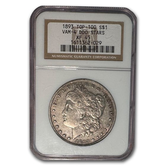 1893 Morgan Dollar XF-45 NGC (VAM-4 DDO Stars, Top-100) 1893 Morgan Dollar XF-45 NGC (VAM-4 DDO Stars, Top-100)