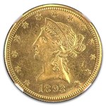 1893-O $10 Liberty Gold Eagle MS-62 NGC