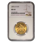 1893-O $10 Liberty Gold Eagle MS-62 NGC