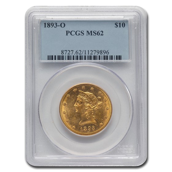 1893-O $10 Liberty Gold Eagle MS-62 PCGS 1893-O $10 Liberty Gold Eagle MS-62 PCGS