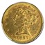 1893-O $5 Liberty Gold Half Eagle MS-61 PCGS CAC