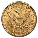 1893-O $5 Liberty Gold Half Eagle MS-62 NGC