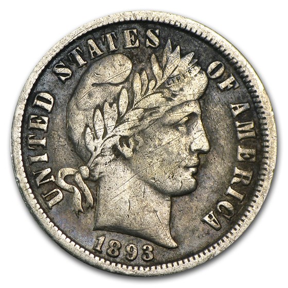 1893-O Barber Dime Fine 1893-O Barber Dime Fine