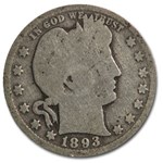 1893-O Barber Quarter Good