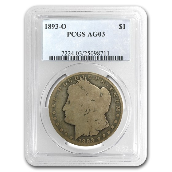 1893-O Morgan Dollar AG-3 PCGS (Low Ball Registry) 1893-O Morgan Dollar AG-3 PCGS (Low Ball Registry)
