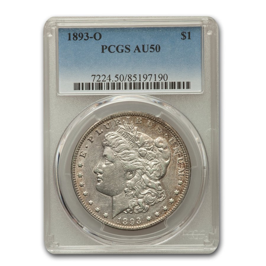1893-O Morgan Dollar AU-50 PCGS