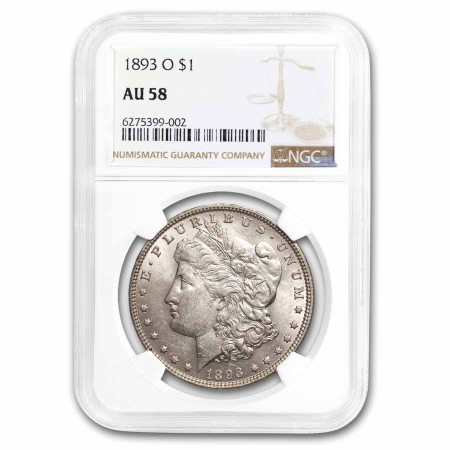 1893-O Morgan Dollar AU-58 NGC