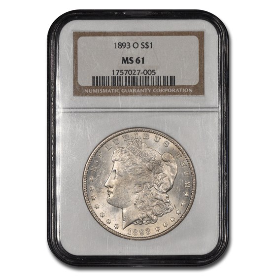 1893-O Morgan Dollar MS-61 NGC 1893-O Morgan Dollar MS-61 NGC
