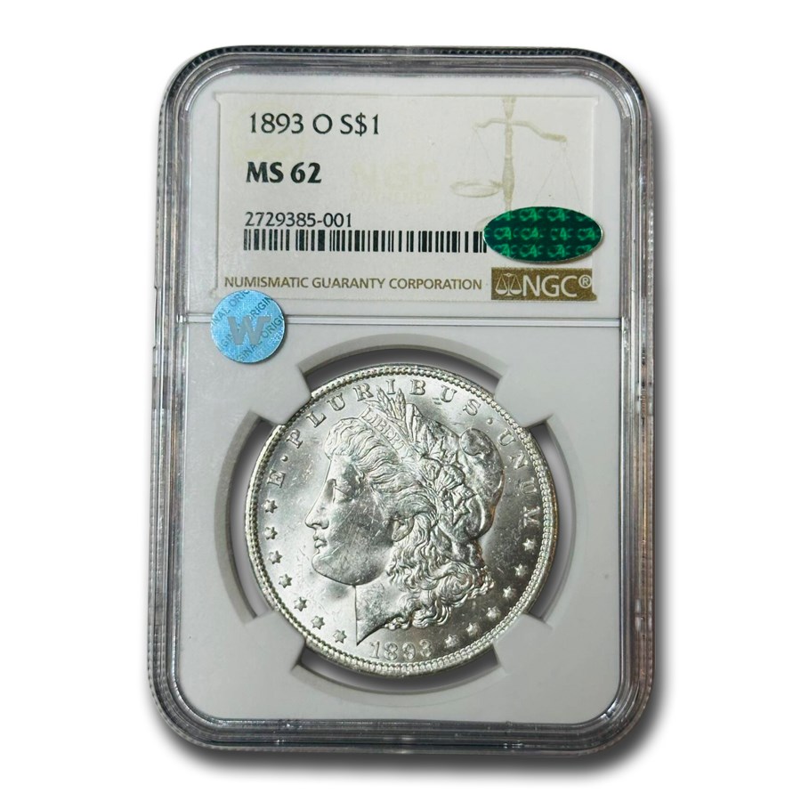 1893-O Morgan Dollar MS-62 NGC CAC