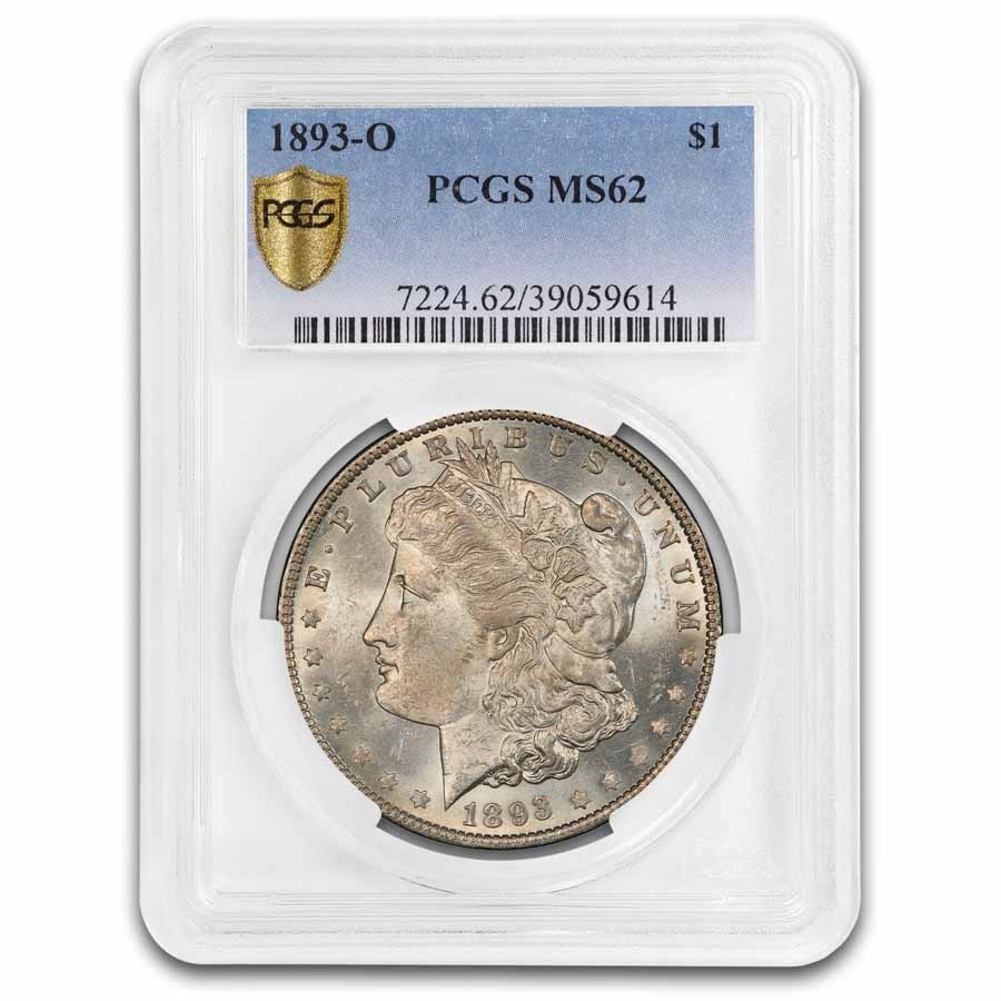 1893-O Morgan Dollar MS-62 PCGS