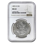 1893-O Morgan Dollar MS-63 NGC