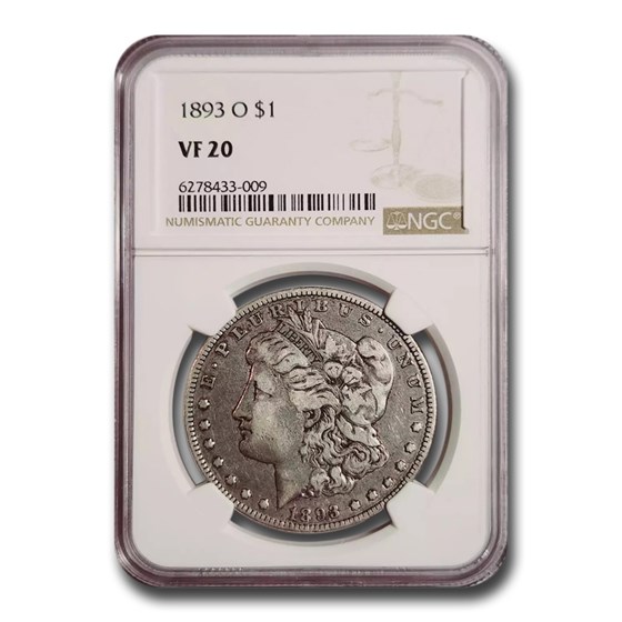 1893-O Morgan Dollar VF-20 NGC 1893-O Morgan Dollar VF-20 NGC