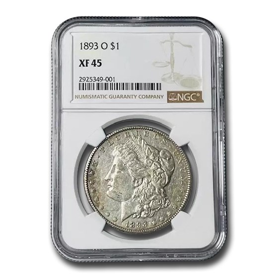 1893-O Morgan Dollar XF-45 NGC 1893-O Morgan Dollar XF-45 NGC